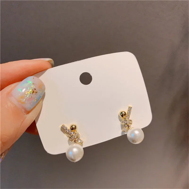 Pearl Earrings w/ Gold