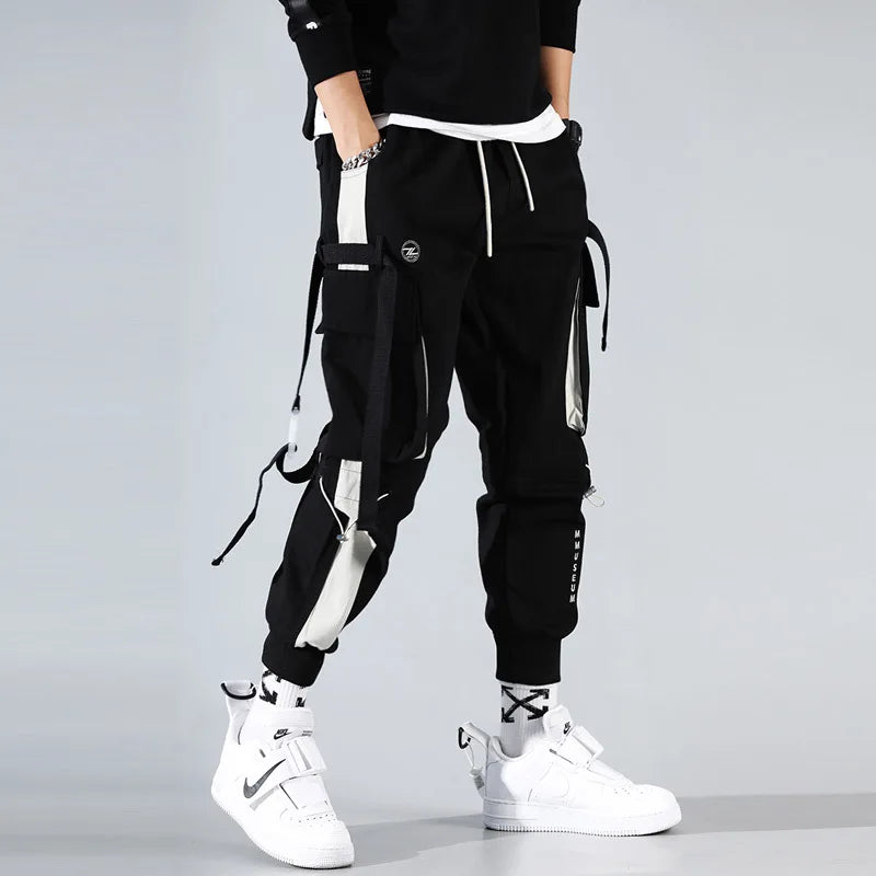 Contrast Cargo Joggers Tapered