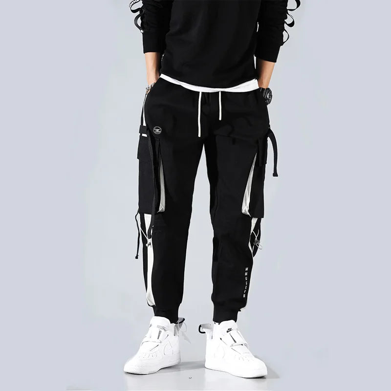 Contrast Cargo Joggers Tapered